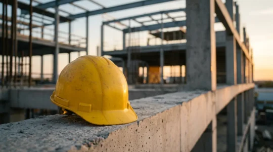 Casque de sécurité de chantier professionnel pour la protection des travailleurs du BTP