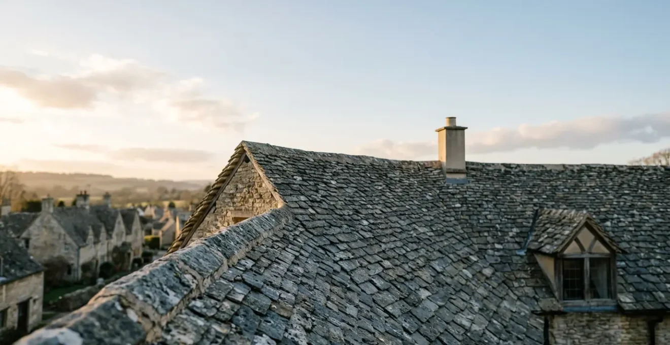 Toiture traditionnelle avec matériaux de couverture adaptés au style architectural régional