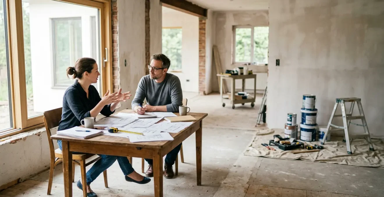 Négociation entre un particulier et un artisan pour résoudre un litige de travaux sans contentieux judiciaire