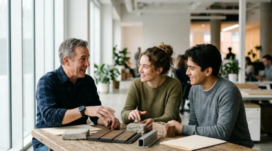 Illustration représentant le processus de recrutement précoce d'étudiants ingénieurs dans le secteur du BTP