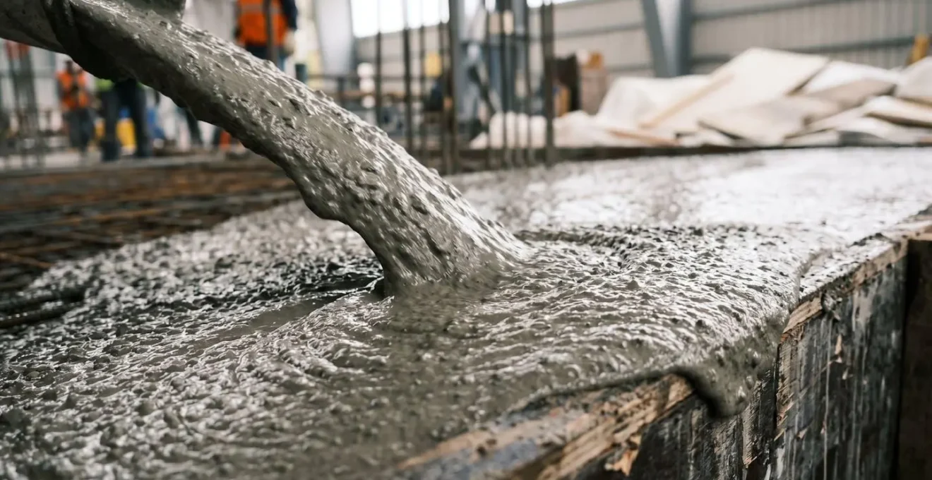 Béton fluide sans ajout d'eau grâce à l'utilisation d'adjuvants superplastifiants
