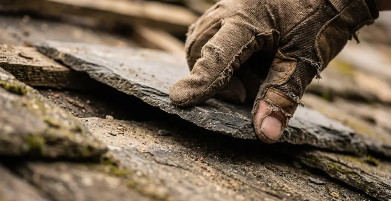 Geste technique precis de remplacement d'elements de toiture