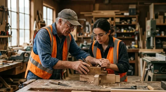 Transmission de savoir-faire entre generations dans le secteur du BTP