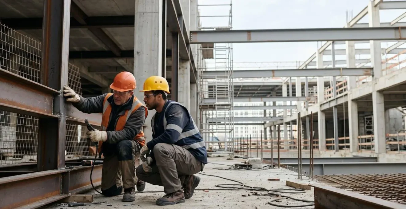 Transmission de compétences entre professionnels du BTP sur un chantier